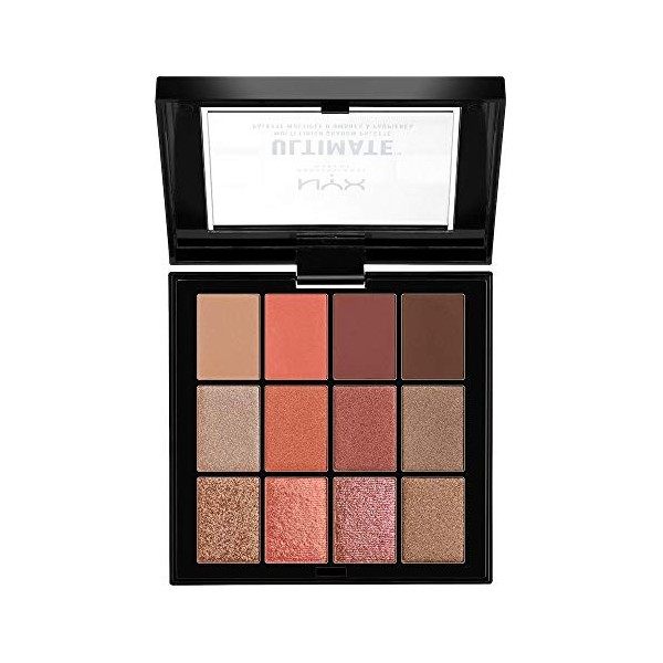 NYX Professional Makeup Palette de Fards à Paupières - Ultimate Multi-Finis - Warm Rust