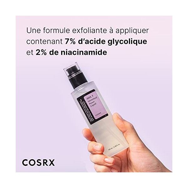 COSRX Liquide puissant anti points blancs AHA 7 3,38 fl.oz / 100ml | Suppresseur de points noirs à 7% d’acide glycolique | So...