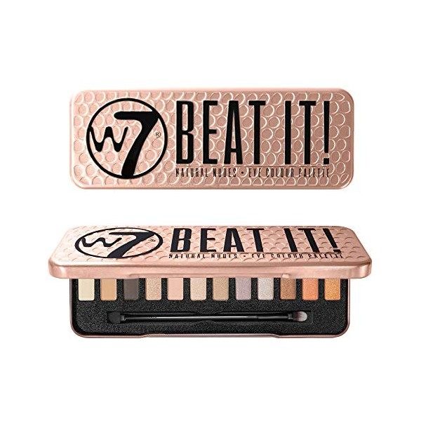 W7 Beat It! Naturel Nudes Palette de 12 ombres à paupières, 15,6 g