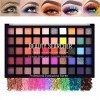 Palette de fards à paupières de maquillage professionnel, 50 couleurs de pigments pressés mats chatoyants, fard à paupières l