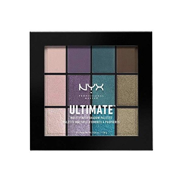 NYX Professional Makeup Palette de Fards à Paupières - Ultimate Multi-Finis - Smoke Screen