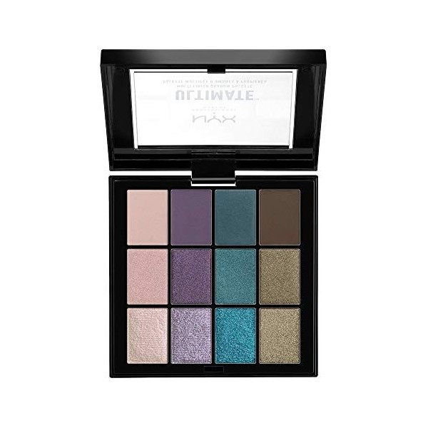 NYX Professional Makeup Palette de Fards à Paupières - Ultimate Multi-Finis - Smoke Screen