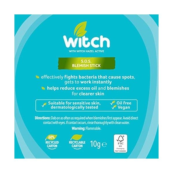 Witch SOS Lot de 6 bâtons anti-imperfections Crème Jour et Nuit