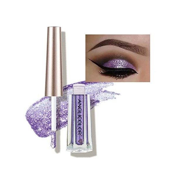 Anglicolor Diamond Glitter Liquide,Fard À Paupières Paillettes Étoilées Sirène Ombre À Paupières Longue Durée Et Pigmenté Éta