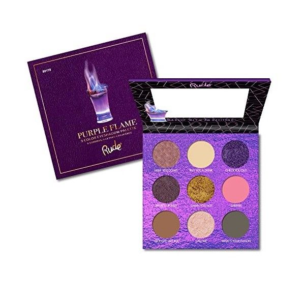 Rude Cosmetics Cocktail Party 9 Eyeshadow Palette - Purple Flame For Women 0.39 oz Eye Shadow