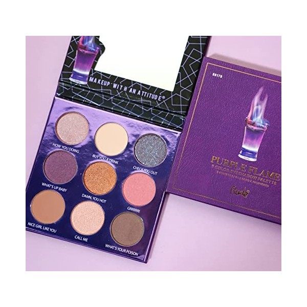 Rude Cosmetics Cocktail Party 9 Eyeshadow Palette - Purple Flame For Women 0.39 oz Eye Shadow