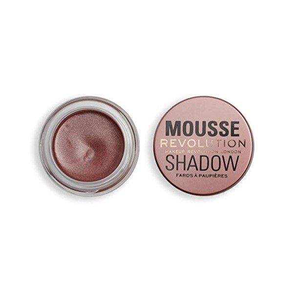 Makeup Revolution Ombretto in Mousse, Colore Cremoso per Guance e Occhi, Formula Montata e Leggera, Da Crema a Polvere, Bronz