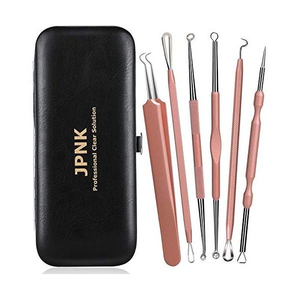 JPNK Kit de suppression de points noirs pour coméones, extracteur dacné pour les imperfections, les points blancs, le retrai ...
