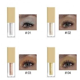 Gireatick 12Pcs Glitter Liquid Eyeshadow Set, 12 Couleurs Metallic Shimmer EyeShadow Makeup Kit, pour Créer Des Paillettes Mé