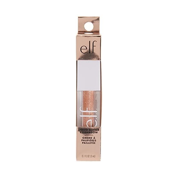 e.l.f, Fard à paupières liquide à paillettes, longue durée, séchage rapide, opaque, formule à base de gel, crée un impact éle