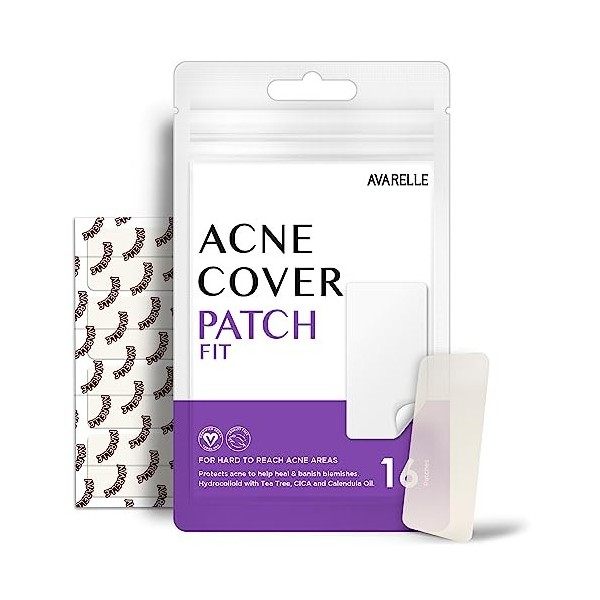 Avarelle Lot de 16 patchs anti-imperfections, traitement contre lacné avec arbre à thé, végétalien, sans cruauté envers les ...