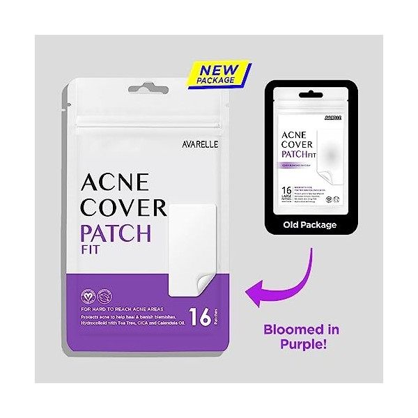 Avarelle Lot de 16 patchs anti-imperfections, traitement contre lacné avec arbre à thé, végétalien, sans cruauté envers les ...