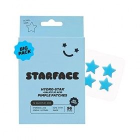 Starface Hydro-Star + acide salicylique, patchs hydrocolloïdes fabriqués avec 1 % dacide salicylique, aide à apaiser les tac ...