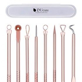 Lot de 4 outils dextraction de points noirs en acier inoxydable de qualité médicale professionnelle pour retirer les points ...