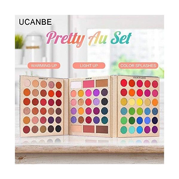 UCANBE All In One Makeup 86 couleurs Palette de fards à paupières multi-usage Shimmer Matte Eye Shadow avec surligneur Contou