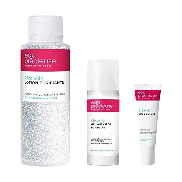 Mon Kit S.O.S Eau Précieuse - Mes alliés quotidiens pour peau à tendance acnéique - Lotion purifiante + Gel Anti-spot purifia...