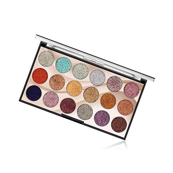 18 Couleurs Brillant Diamant Palette de Fard à Paupières Pailleté Poudre - Ombre à Paupière Glitter Shimmer Maquillage Eyesha