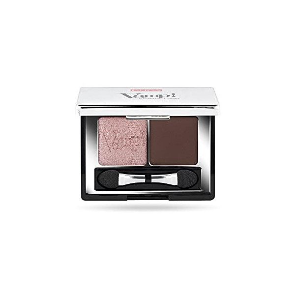 Pupa Milano Vamp! Compact Duo Fard à Paupières 009 Silver Stone pour Femme 0,078 oz 2.31 ml