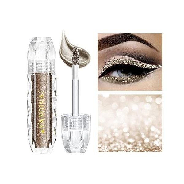 GL-Turelifes Liquid Glitter Eyeliner Shiny Diamond Eyeliner Pen Shimmer Eye Shadow Pigments métalliques imperméables de longu