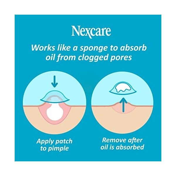 Nexcare Adhésif anti-acné, technologie hydrocolloïde Crème Jour et Nuit