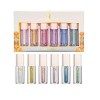 Ensemble de fard à paupières liquide scintillant métallisé, 8 couleurs ombre à paupières scintillante en métal scintillant Gl