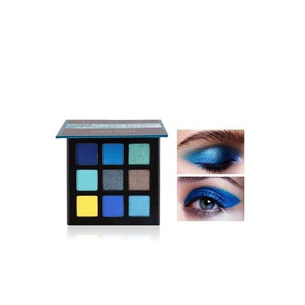 Beauty Glazed 9 Couleurs scintillement Matte Fard à Paupières Palette Shimmer Maquillage Métallique Ombre à Paupières longue 