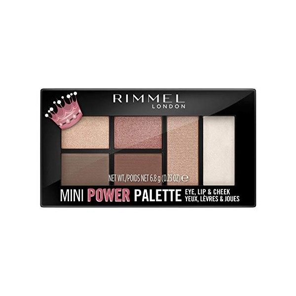 Rimmel Ombre à Paupières Mini Power Palette Format 4en1 Ultra Pigmentée 001 Fearless 7 g 6,8 g