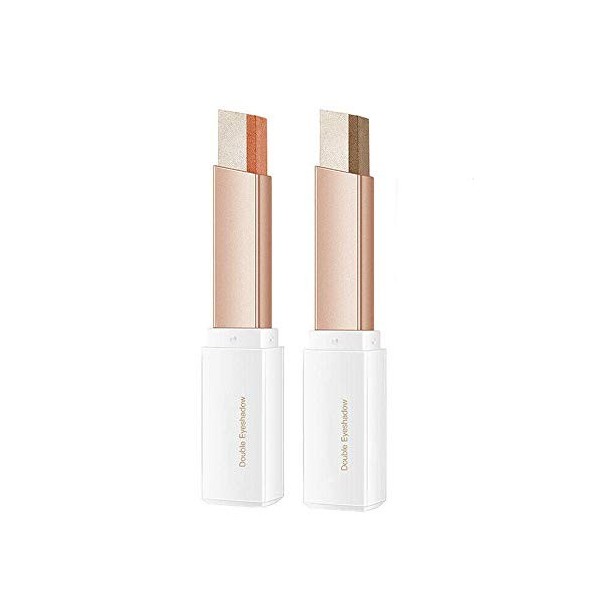 BâTon De Fard à PaupièRes Bicolore, Crayon Ombre à PaupièRes ImperméAble Double Couleurs DéGradé Shimmer Fard à PaupièRes Sty