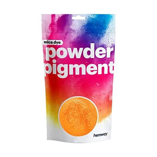 Hemway | Metallic Orange mandarine mica pigment couleur poudre cosmétiques Savon Bombe pour le bain de fard à paupières Nail 