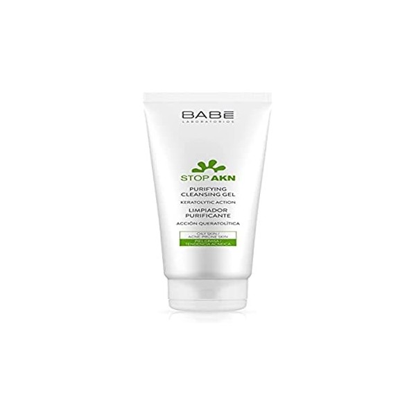 Laboratorios Babé - Stop Akn Limpiador Facial Purificante 200 ml, Tratamiento Acné, Piel Grasa, Seborregulador, Matificante, ...