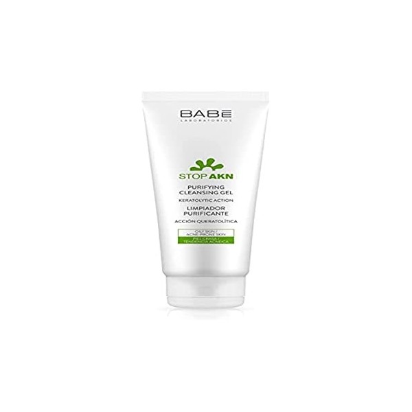 Laboratorios Babé - Stop Akn Limpiador Facial Purificante 200 ml, Tratamiento Acné, Piel Grasa, Seborregulador, Matificante, 