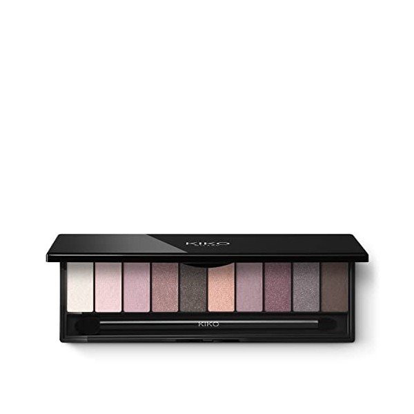 KIKO Milano Soft Nude Eyeshadow Palette 01 | Palette Avec 10 Ombres À Paupières Aux Différents Finis. Double Applicateur Incl