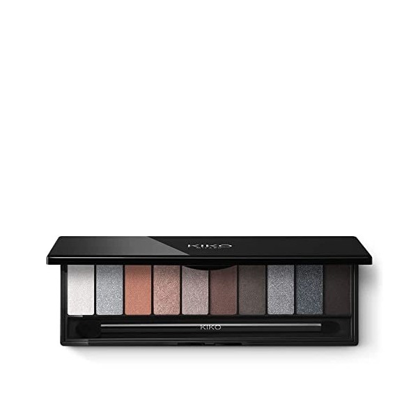 KIKO Milano Soft Nude Eyeshadow Palette 01 | Palette Avec 10 Ombres À Paupières Aux Différents Finis. Double Applicateur Incl