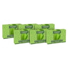 Value Pack of 6 Natural Aloe Vera Soap 75 gms x 6 Anti-Acne - Oil Control - Skin Lightening Soap- Deep Moisturiser Smooth F C...