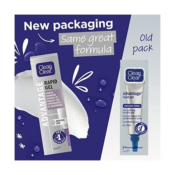 Clean & Clear Advantage Gel Action Inmédiate Anti-imperfections 15 ml Crème Jour et Nuit