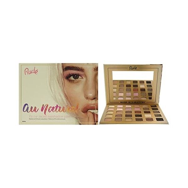 Rude Cosmetics Au Naturel 30 Eyeshadow Palette For Women 1.05 oz Eye Shadow