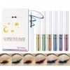 6 couleurs Caméléon Liquid Eyeshadow Metallic Glitter Shimmer Eye Shadow Set Longue Durée Imperméable Multichrome Ombres à Pa