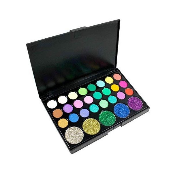 Fards à Paupières, 29 Couleurs Imperméable à leau Haute Kit de Maquillage Longue Durée Pour les Yeux, Bonbons étincelants Br