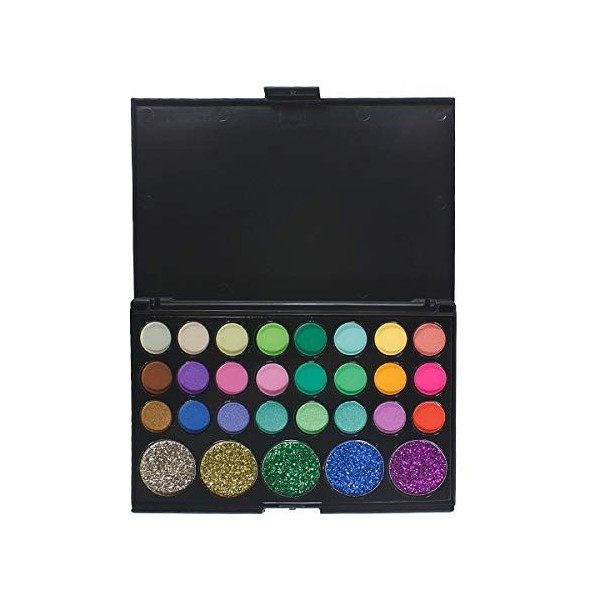 Fards à Paupières, 29 Couleurs Imperméable à leau Haute Kit de Maquillage Longue Durée Pour les Yeux, Bonbons étincelants Br