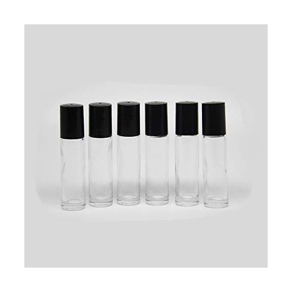 YIZHAO Bleu Flacon Roll On Vide 10ml, Flacon Roll On en Verre, pour Huile Essentielle, Rechargeable, Aromathérapie, Parfum, M