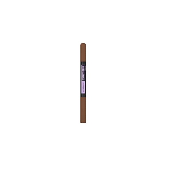 Maybelline New-York - Crayon à Sourcils - Express Brow Satin Duo Crayon et Poudre - Teinte : Medium Brown 02 