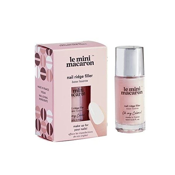 Le Mini Macaron • Base Lissante "Oh my cream " • Lisse les stries de tes ongles et efface les imperfections • 10ml