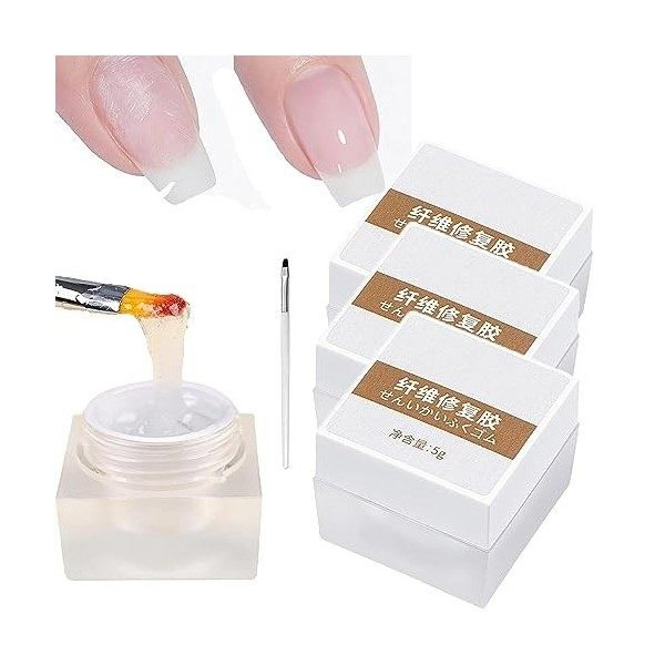 Réparation Des Ongles Extension Du Gel En Fibre, Gel Dur Transparent Pour Les Ongles, Gel De Protection Contre La Réparation 