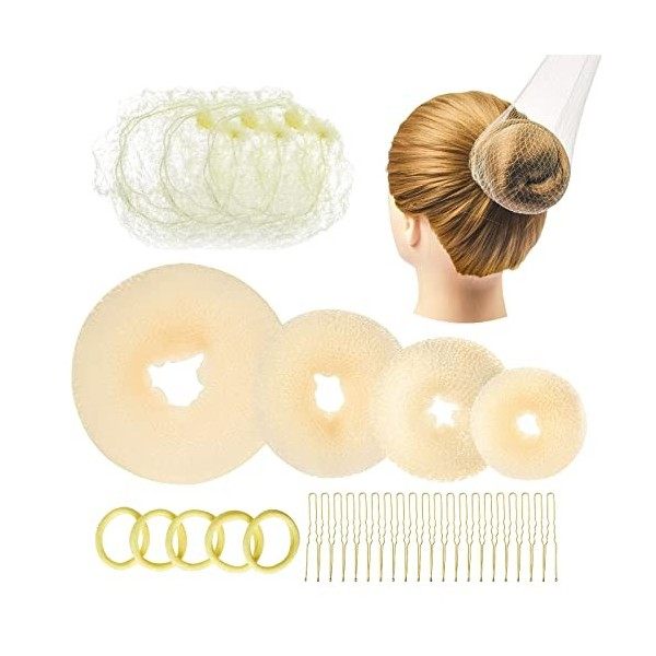 Accessoires de Coiffure, Lictin Set dOutils de Coiffure Cheveux Coiffure Stylisée Accessoire Cheveux Filles Eponge en Mousse