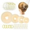 Accessoires de Coiffure, Lictin Set dOutils de Coiffure Cheveux Coiffure Stylisée Accessoire Cheveux Filles Eponge en Mousse