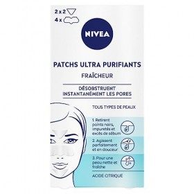NIVEA Patchs Ultra Purifiants Fraîcheur 1 x 6 patchs , Patchs enrichis en Acide Citrique anti points noirs & impuretés, Patc ...