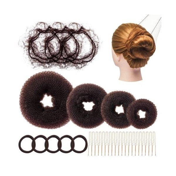 Accessoires de Coiffure, Lictin Set dOutils de Coiffure Cheveux Coiffure Stylisée Accessoire Cheveux Filles Eponge en Mousse