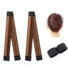 lumcov Chignon Magique,2 PCS Accessoires de Coiffure,Coiffure Donut Bun Maker,Mode Disque de Coiffure,dOutils de Coiffure Ac