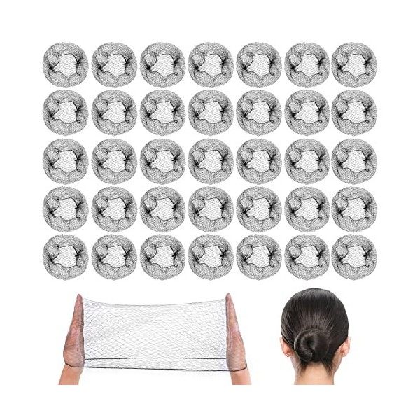 URAQT Filets à Cheveux, 35 Pcs Filet Chignon, Casquettes Filet Cheveux, Chignon en résille pour Cinéma et Télévision, Danse, 