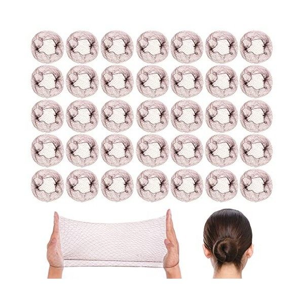 URAQT Filets à Cheveux, 35 Pcs Filet Chignon, Casquettes Filet Cheveux, Chignon en résille pour Cinéma et Télévision, Danse, 